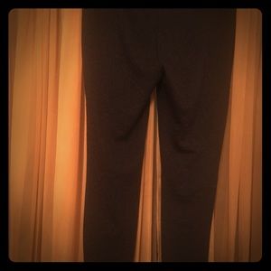 Ann Taylor Black & Blue Jacquard Leggings